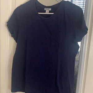 A plain navy blue top